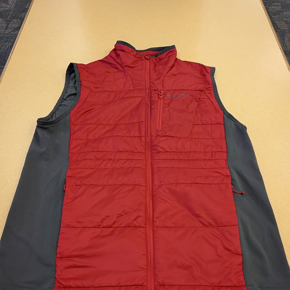Merrell Red Quilted Vest with Dark Gray Sides